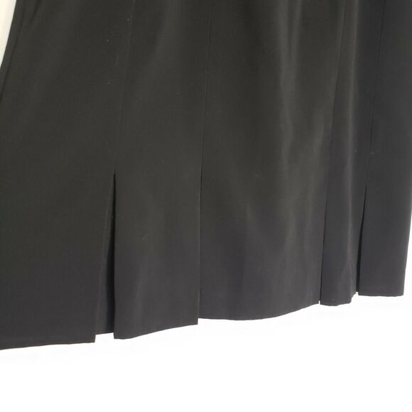Norton McNaughton Petites Womens Skirt 10P Black Pleated Hem Lined Polyester - Picture 2 of 11